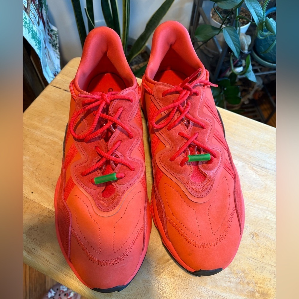 NWOT Adidas Mens Oozweego Tr Sneakers Red Size 14 Athletic Outdoor Running Shoes - Picture 6 of 9
